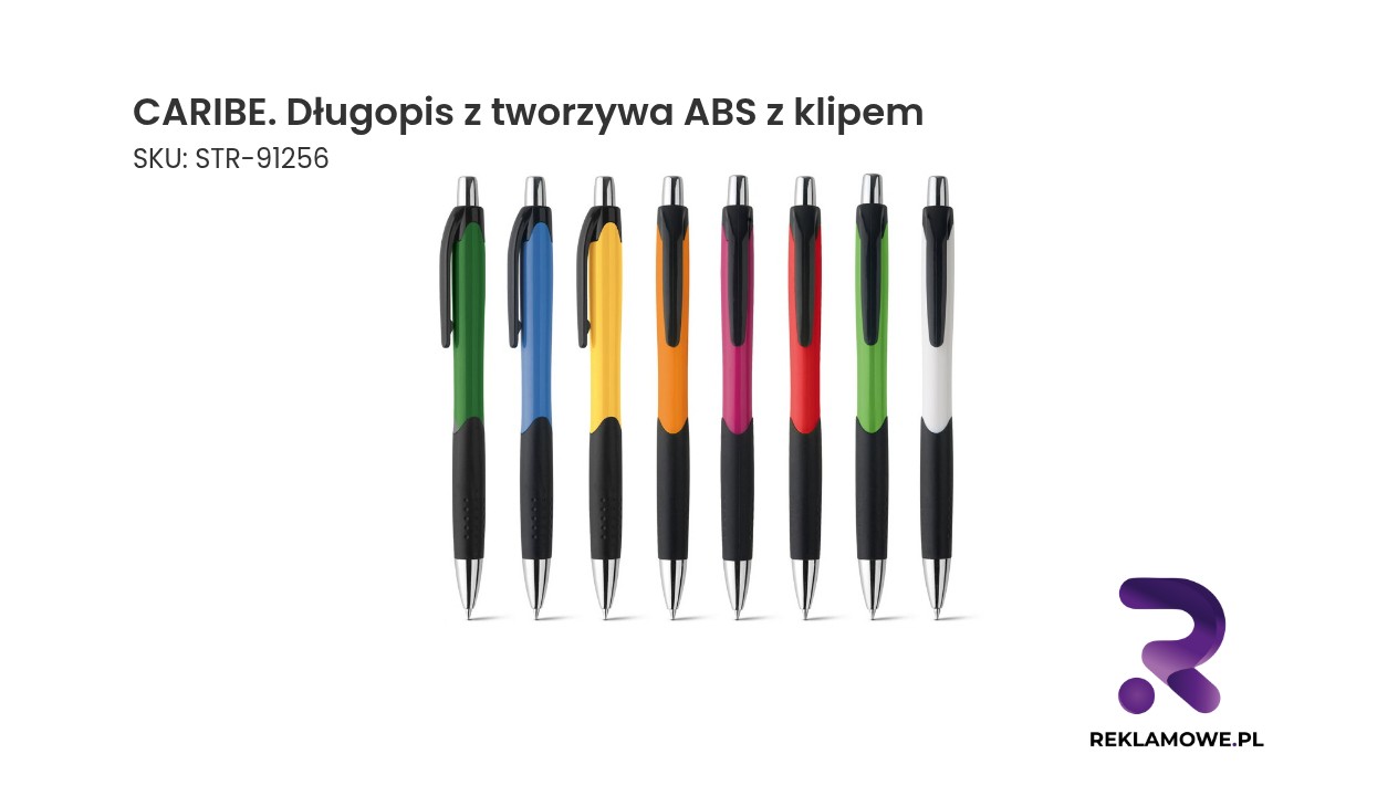 CARIBE długopis z tworzywa ABS z klipem