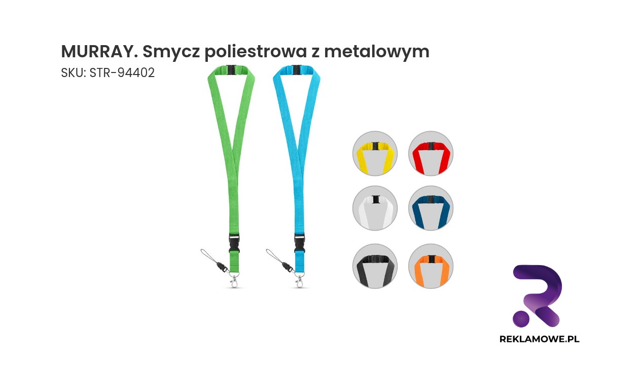 MURRAY. Smycz poliestrowa z metalowym karabińczykiem MURRAY smycz poliestrowa z metalowym zapięciem – zdjęcie produktu