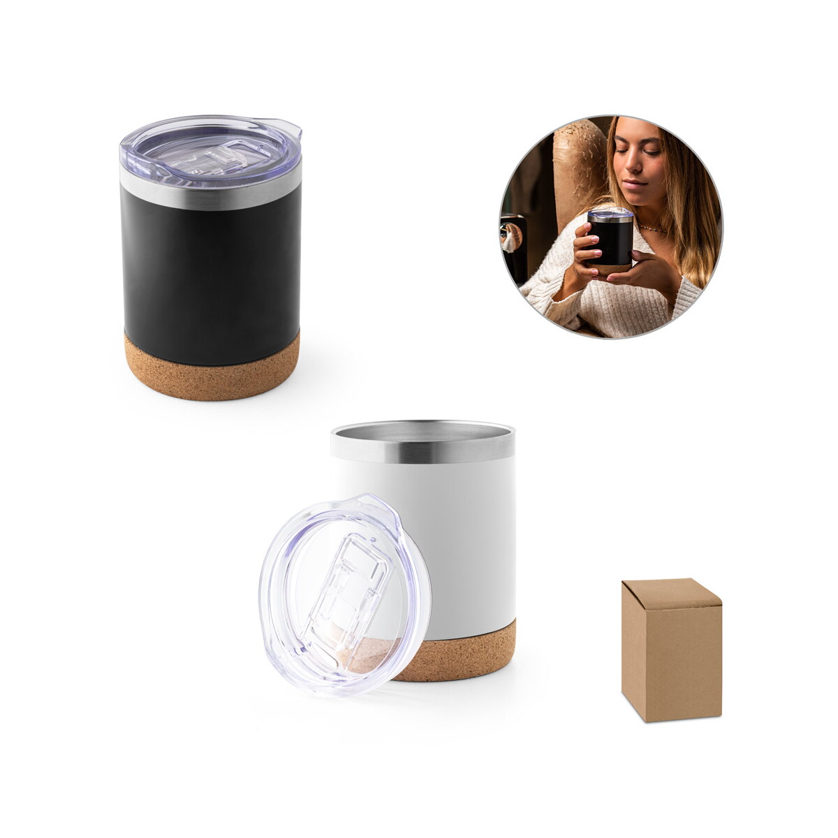 SOLBERG TUMBLER. Kubek podróżny ze stali nierdzewnej 400 ml 94327_set
