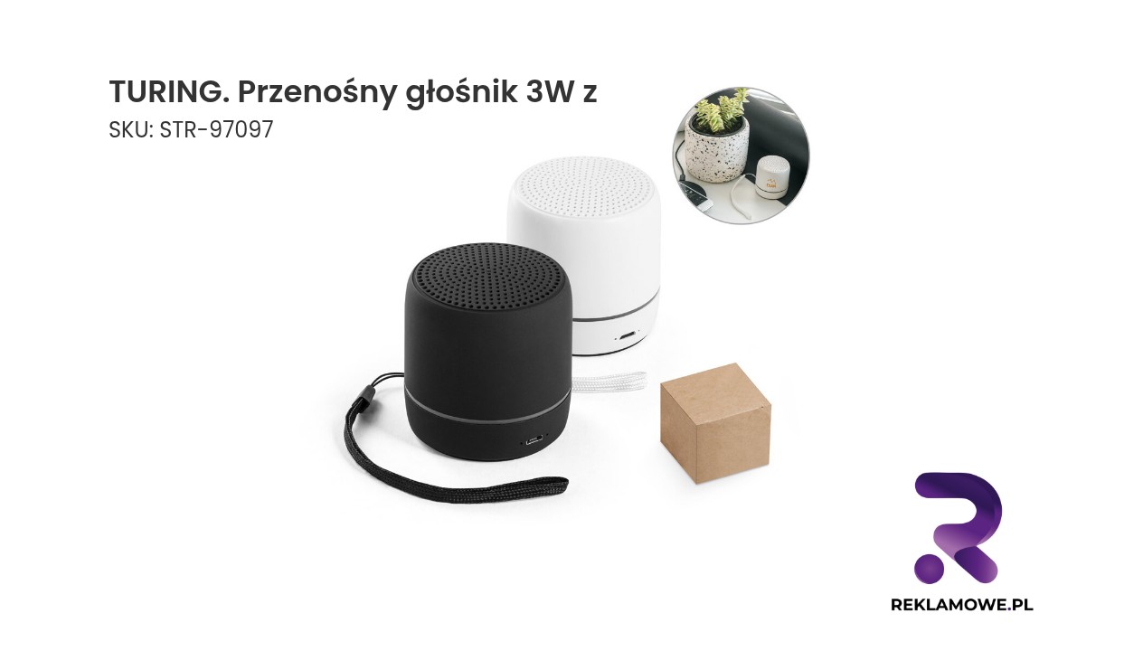 TURING przenośny głośnik 3W – kompaktowy głośnik przenośny